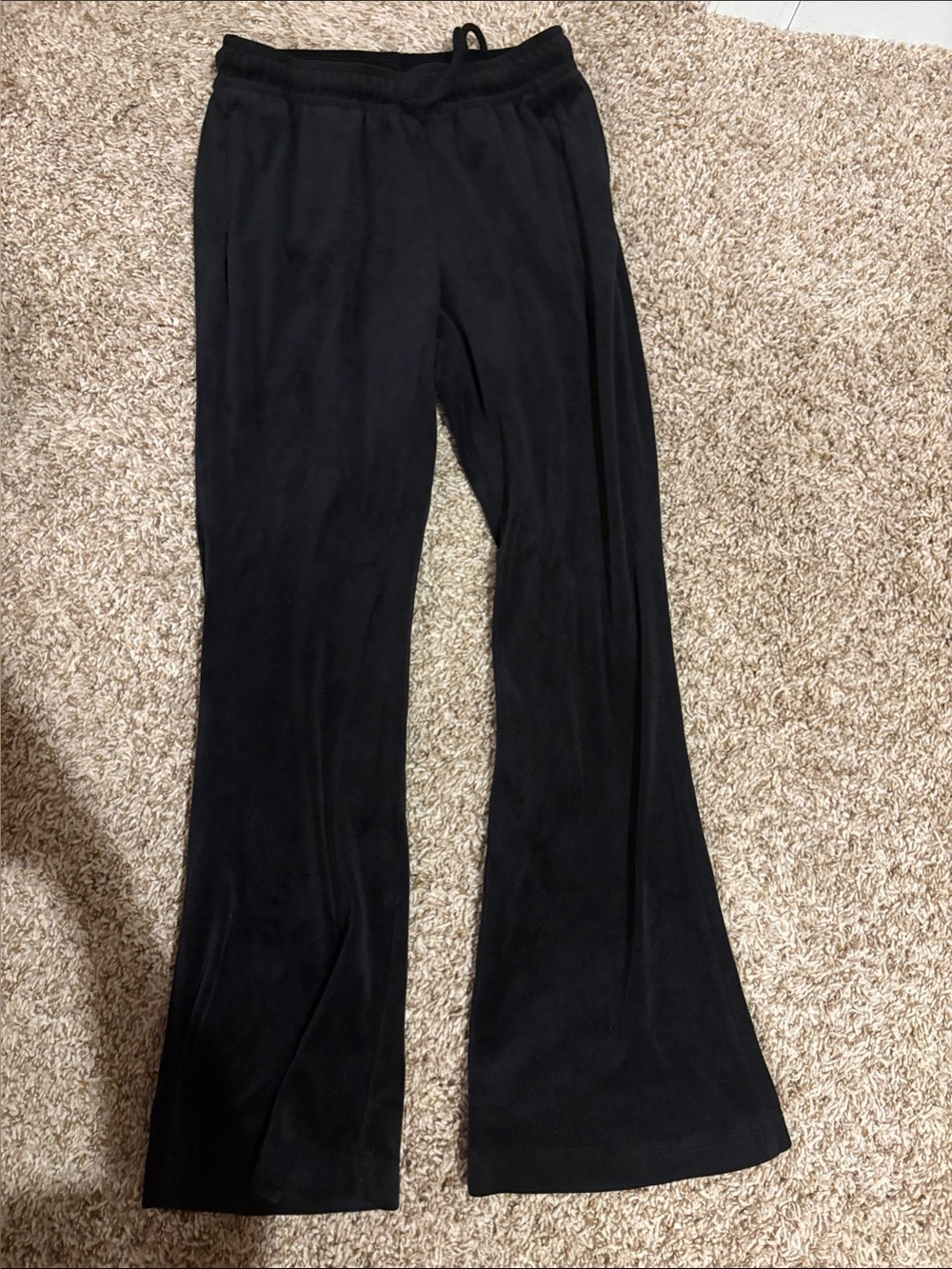 Colsie Black Stretch Flare Sweats with Drawstring Waist